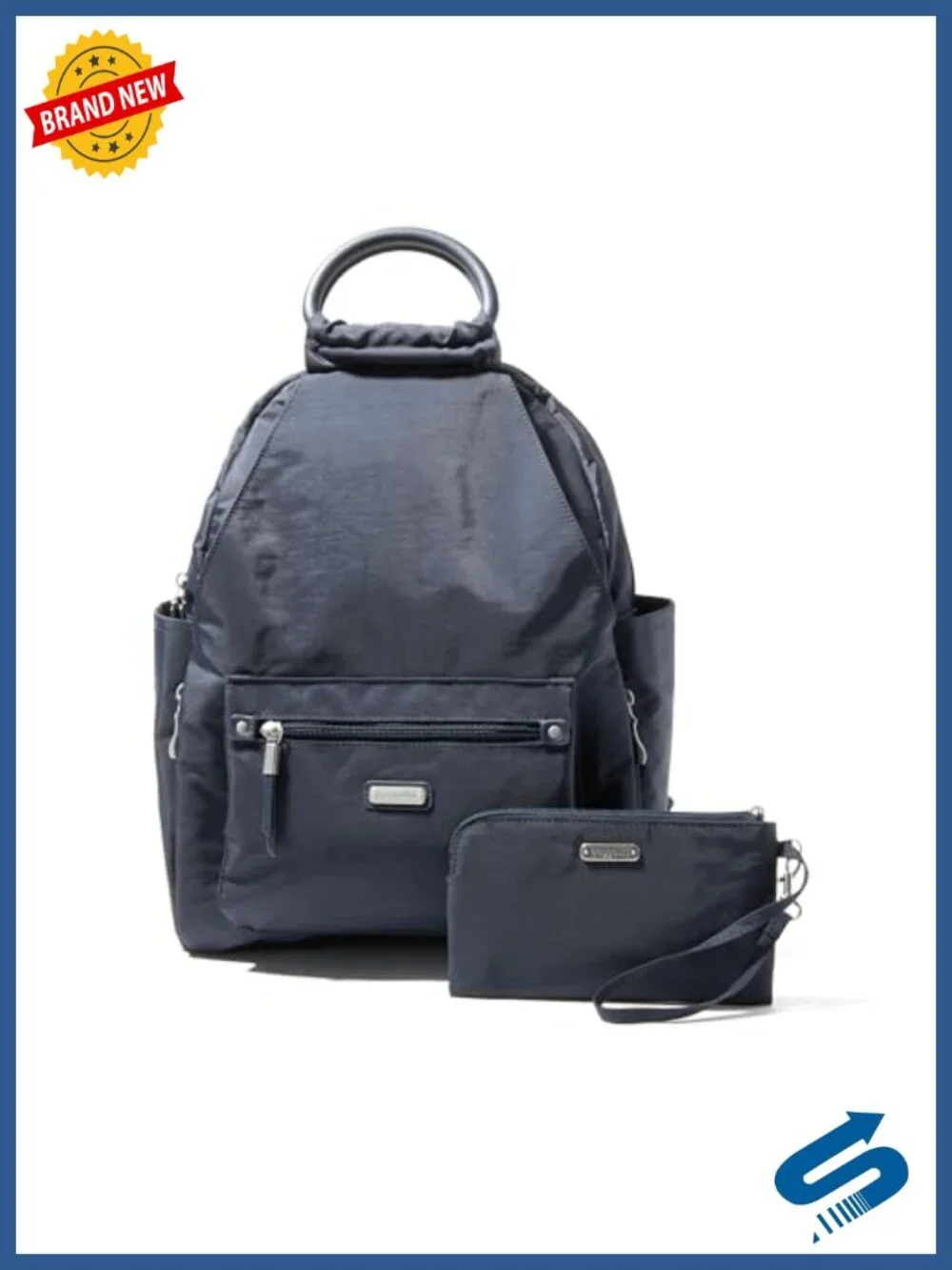 Lightweight Water-Resistant Travel Backpack with RFID Wristlet